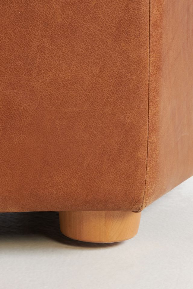 Jade Leather Storage Ottoman #4