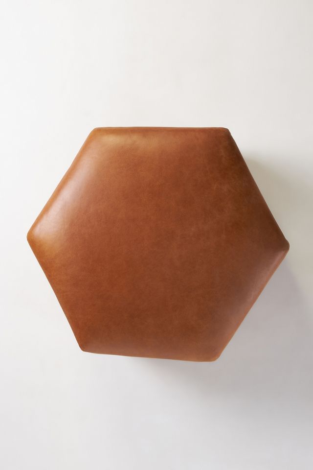 Jade Leather Storage Ottoman #5