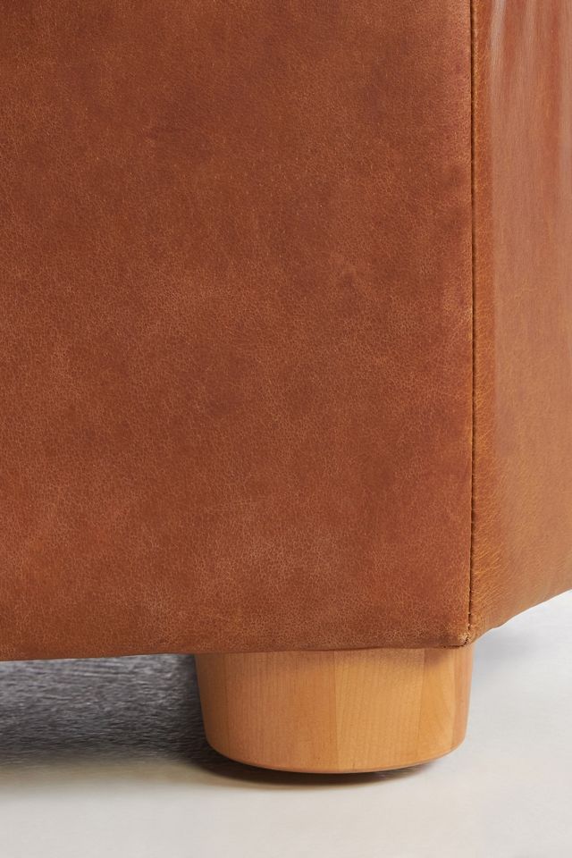 Jade Leather Storage Ottoman #9