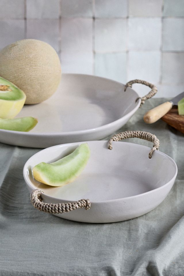 Ceramic Serving Platter with Handles #4