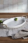 Ceramic Serving Platter with Handles, Oval #2