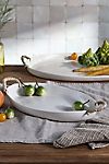 Ceramic Serving Platter with Handles, Oval