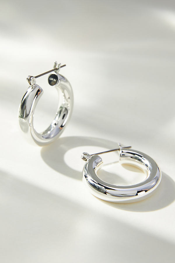 Luv Aj Baby Amalfi Tube Hoop Earrings In Silver