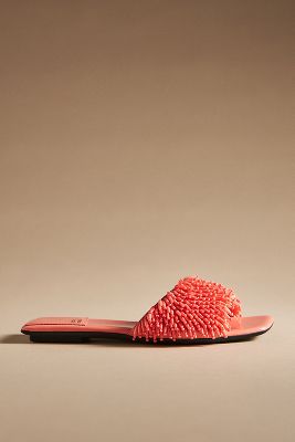 Jeffrey Campbell Beaded Sandals In Orange