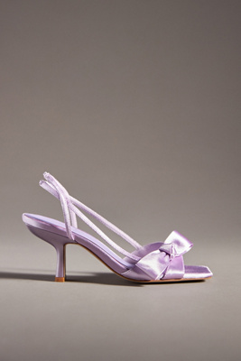 Jeffrey Campbell Bow Slingback Kitten Heels In Purple