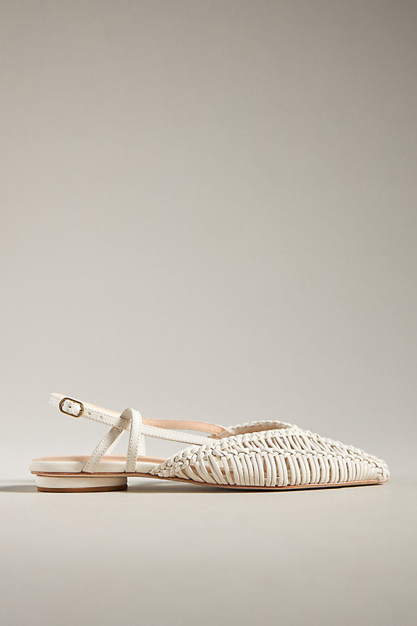 Guilhermina Woven Flats In White