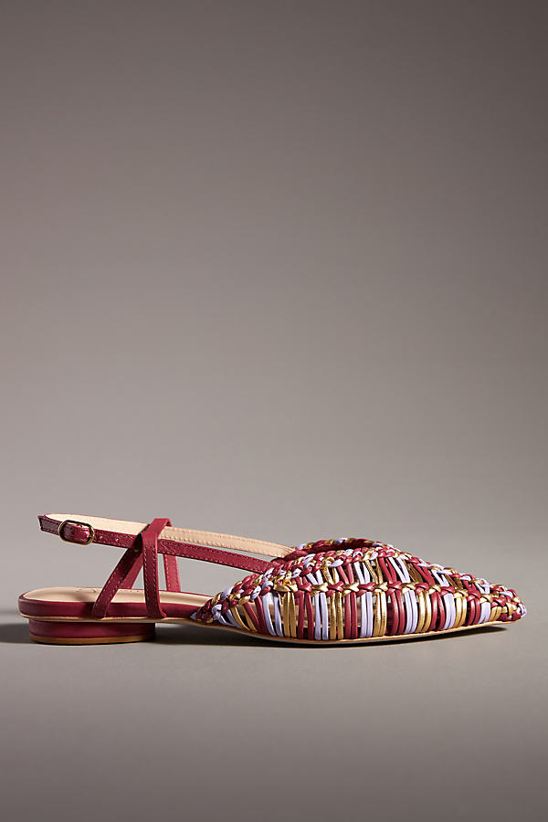 Guilhermina Woven Flats In Pink
