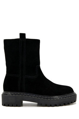 Splendid Adria Womens Leather Pull On Mid-calf Boots In Black