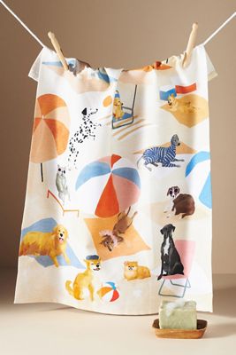 Dog Days of Summer Dish Towel