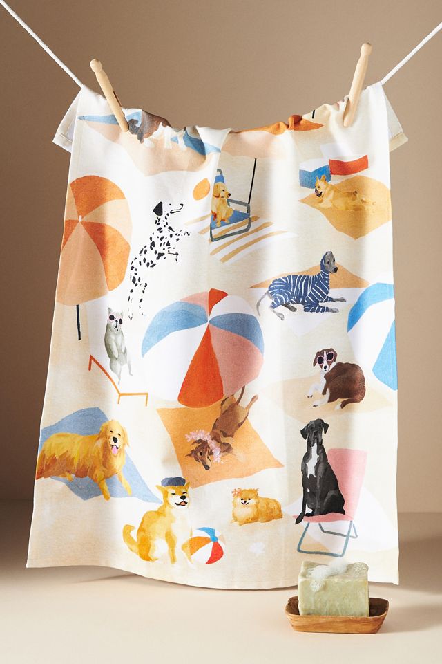 Dog Days of Summer Dish Towel
