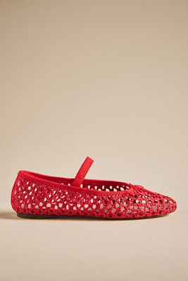 Loeffler Randall Leonie Mary Jane Ballet Flat In Red