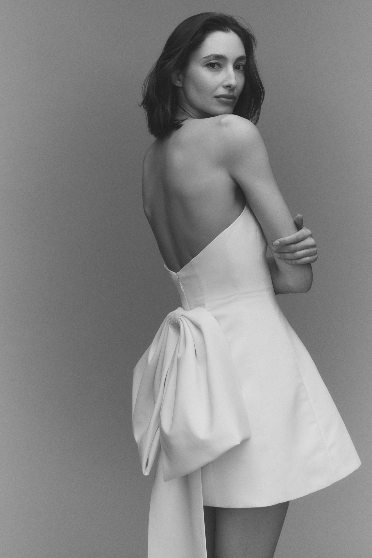 Sachin & Babi Grace Strapless Back-Bow Mini Dress | The