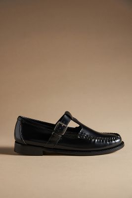 Shop Gh Bass Mary Jane Weejuns Flats In Black