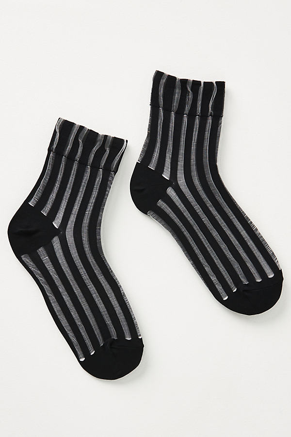 Hansel From Basel Mykonos Sheer Socks In Black