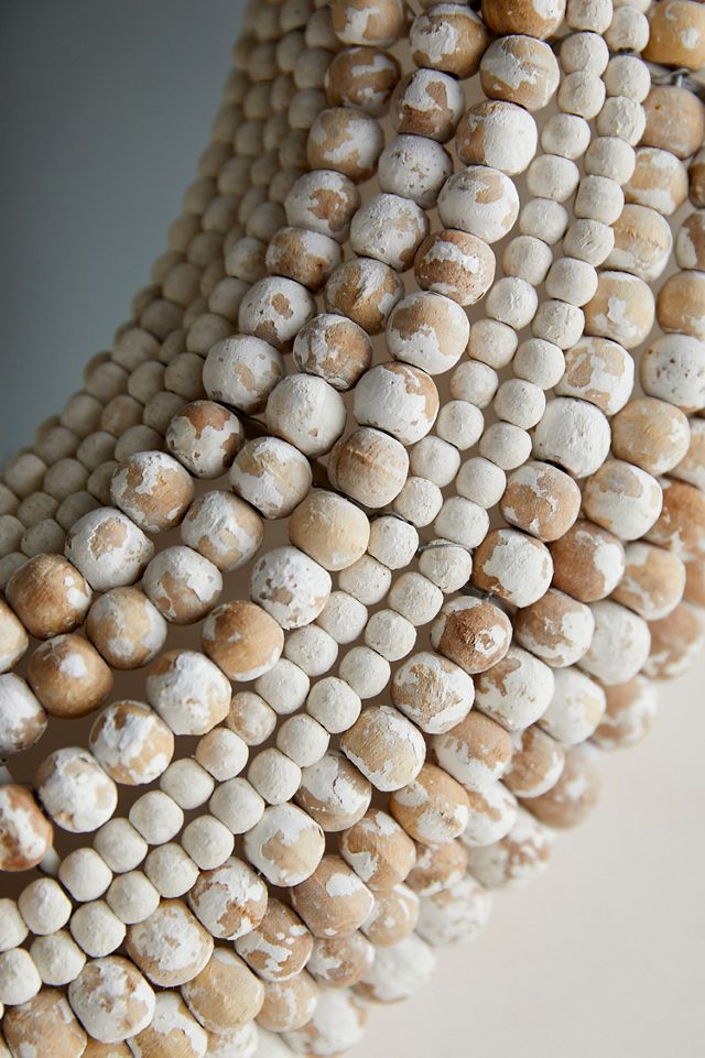 Beaded Round Wall Mirror #1