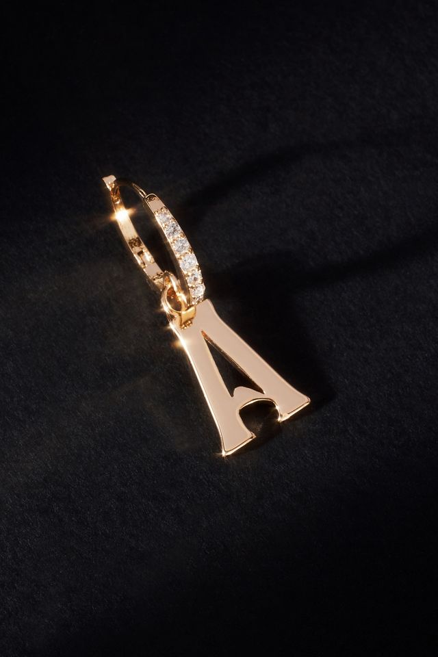 Gothic Monogram Hoop Earrings #2