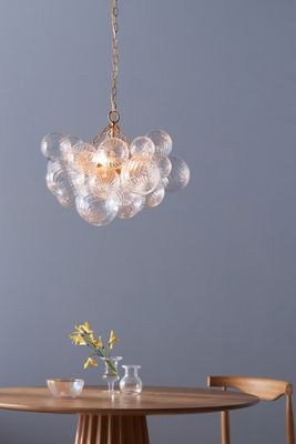Talia Swirled Glass Semi-Flush Mount Pendant Light