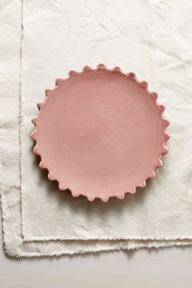 Scalloped Ceramic Plate #1