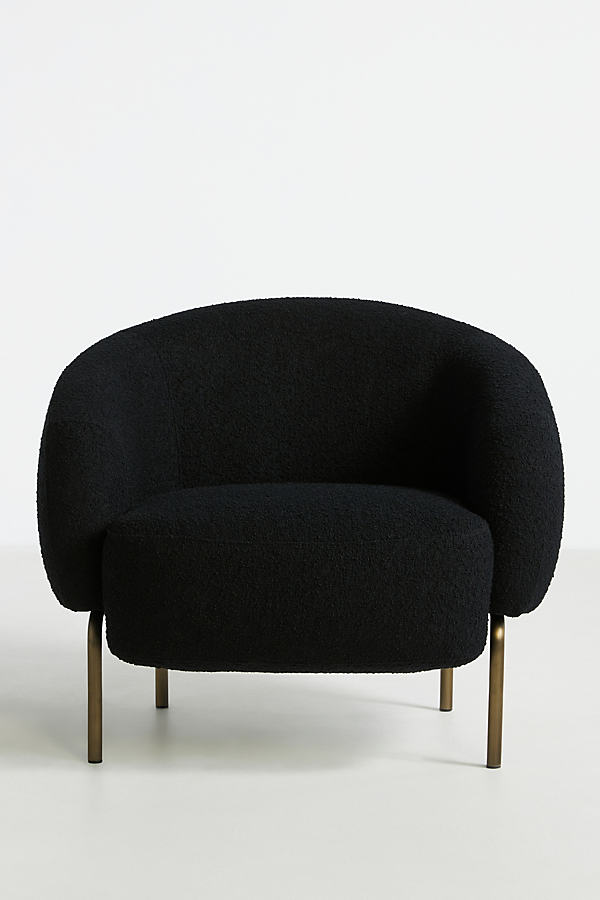Anthropologie Boucle Frida Occasional Chair In Black