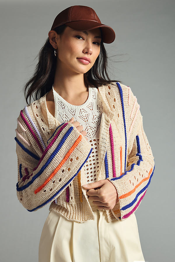 By Anthropologie Striped Cardigan