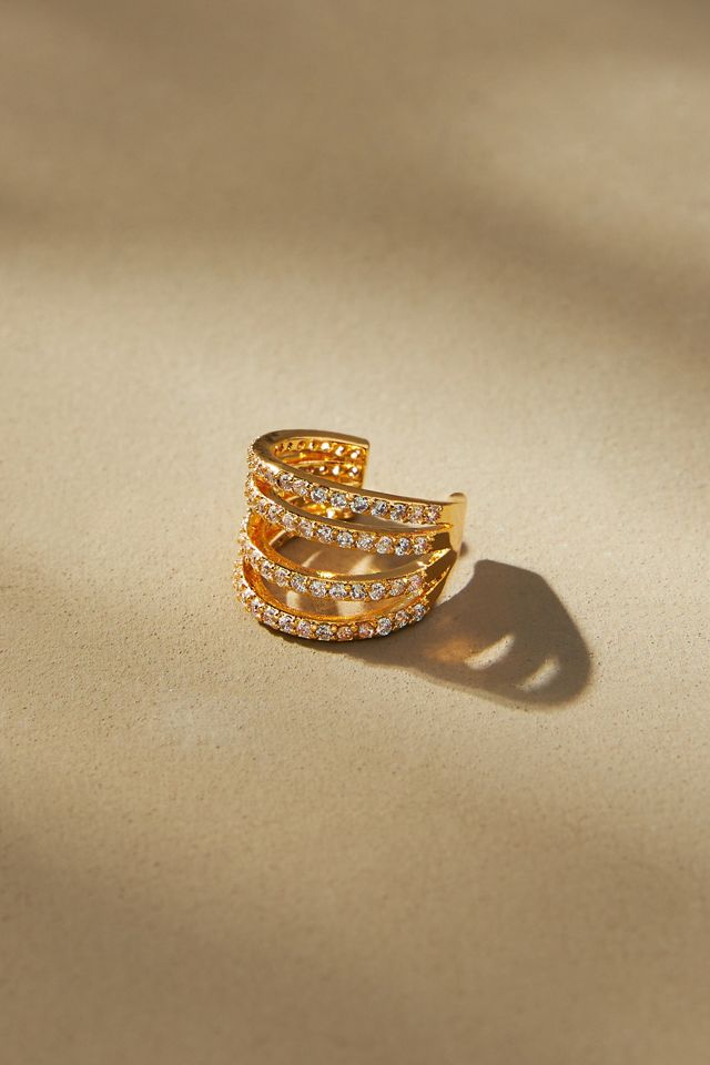 Fine Pave Single Ear Cuff Crystal