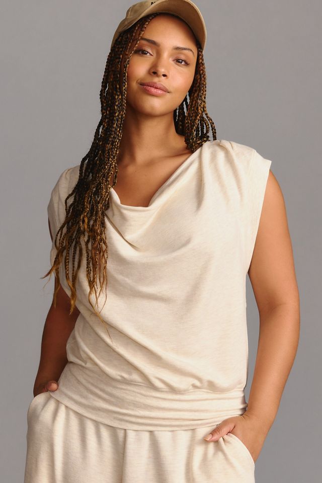 Daily Practice by Anthropologie Slouchy Cowl Neck Top #6