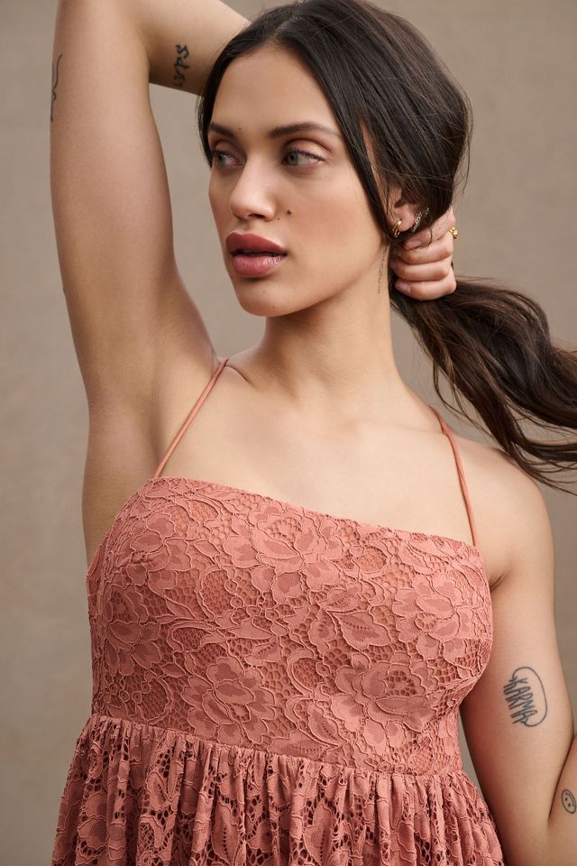 BHLDN Zoe Open-Back Lace Midi Dress #1