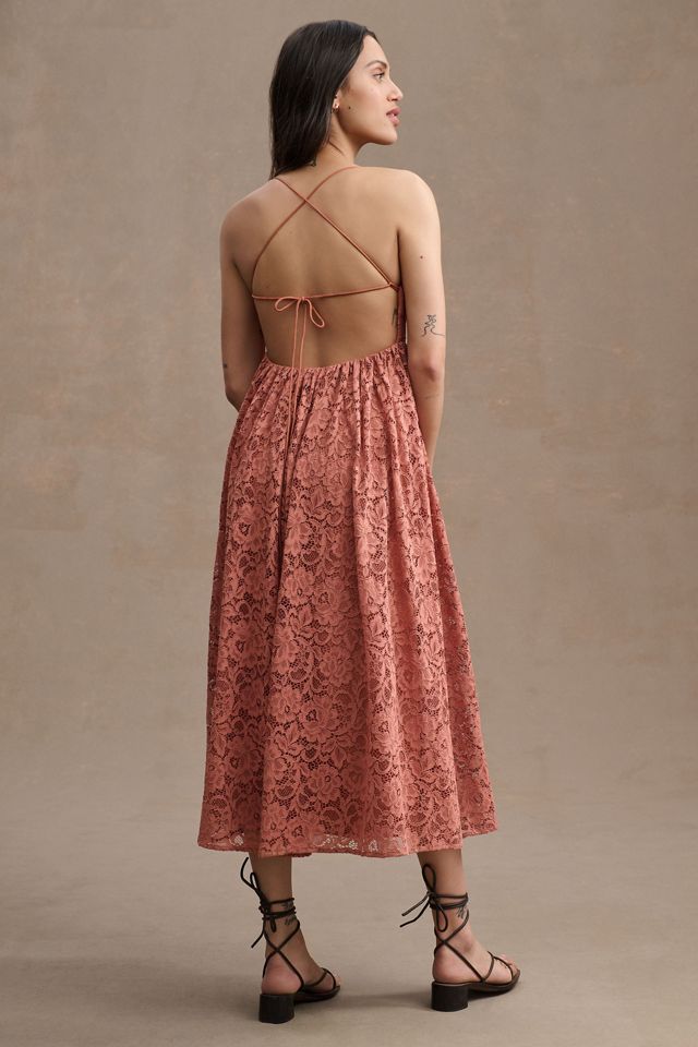 BHLDN Zoe Open-Back Lace Midi Dress #2