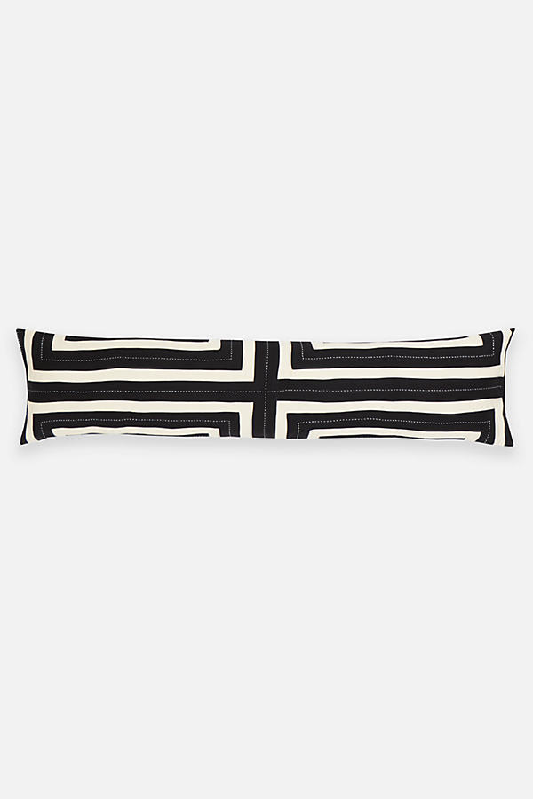 Shop Anchal Interlock Xl Lumbar Pillow In Black
