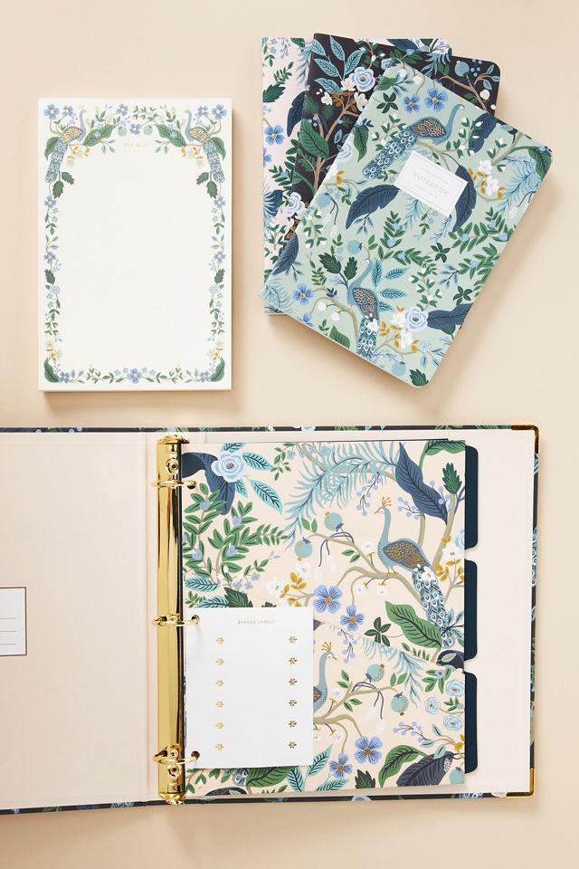Rifle Paper Co. Peacock Stitched Notebook Set #1