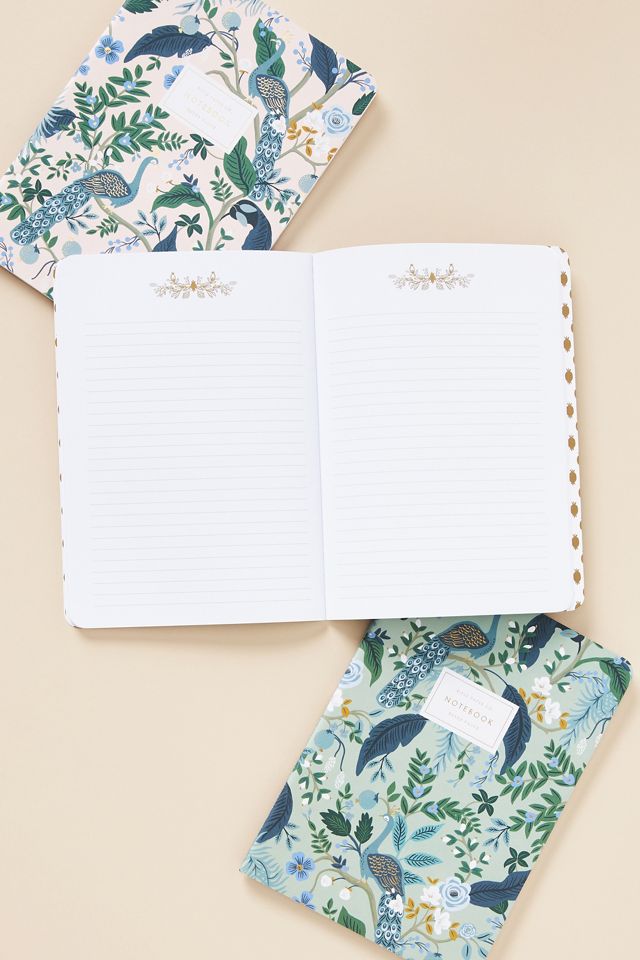 Rifle Paper Co. Peacock Stitched Notebook Set #2
