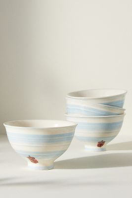Anthropologie From The Deep Bowls, Set Of 4 By  In Blue Size S/4 Bowl