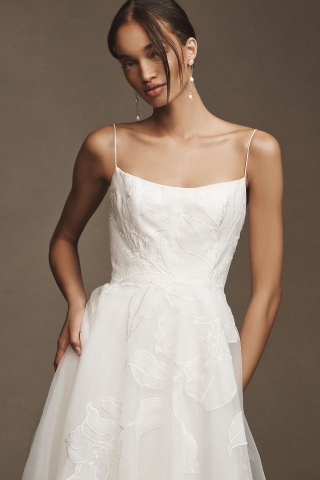 Jenny Yoo Abernathy Organza A-Line Ball Skirt Wedding Gown | Anthropologie