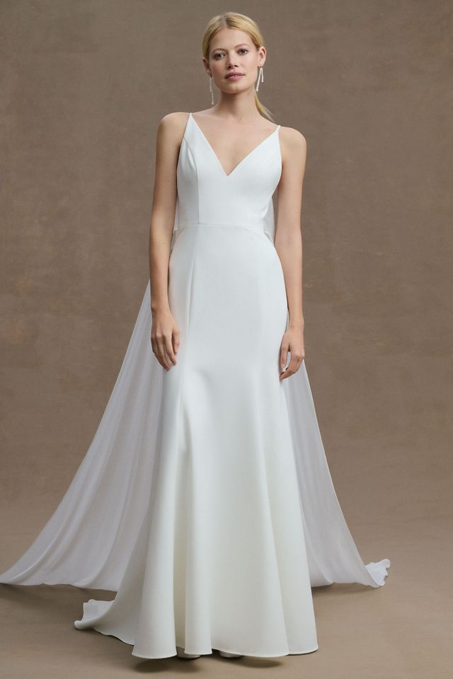 Jenny by Jenny Yoo Marley V-Neck Fit & Flare Wedding Gown #2