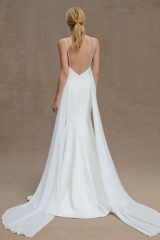 Jenny by Jenny Yoo Marley V-Neck Fit & Flare Wedding Gown #3