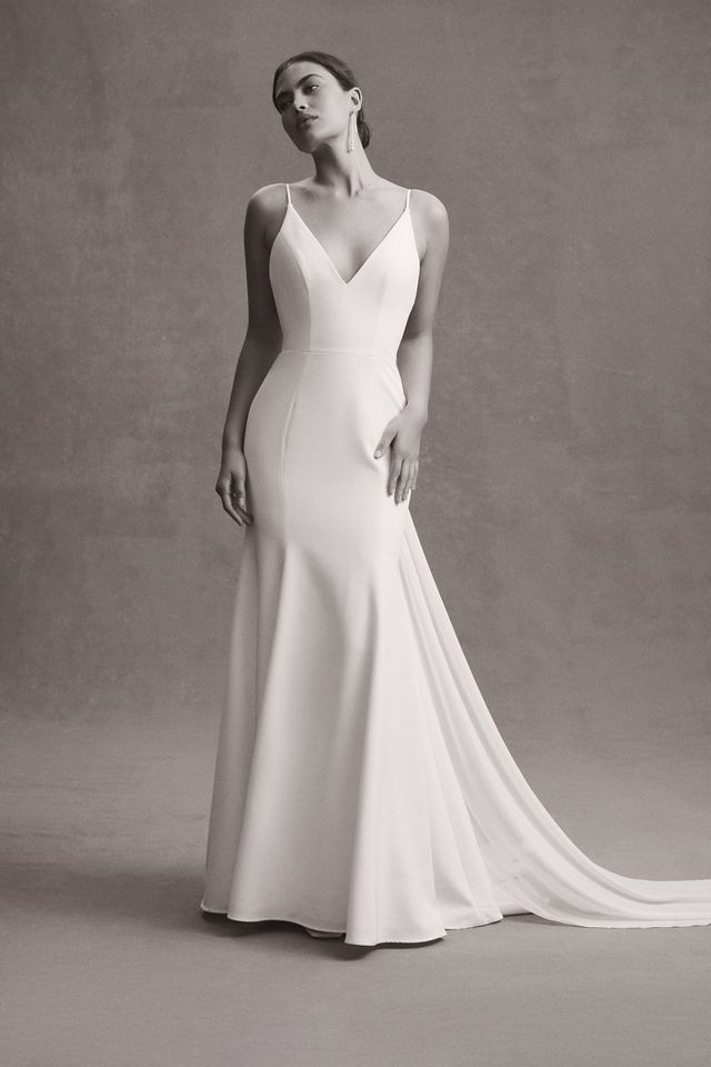 Jenny by Jenny Yoo Marley V-Neck Fit & Flare Wedding Gown #1