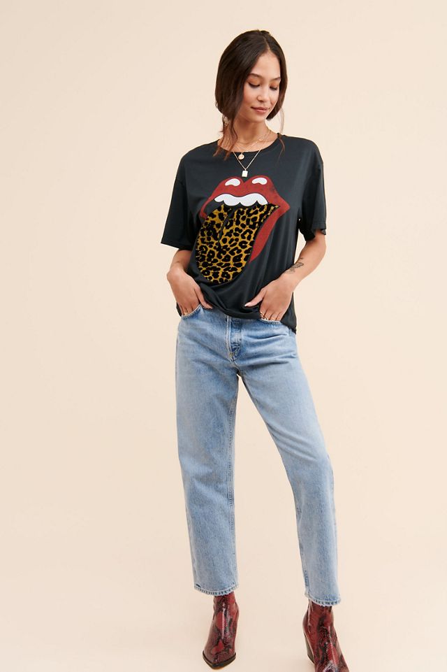DAYDREAMER Stones Flocked Leopard Tongue Tee #2