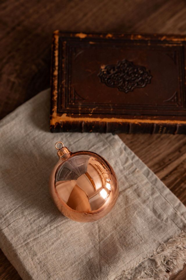 Coppermill Kitchen Vintage Inspired Ball Ornaments Set Of 2 #1