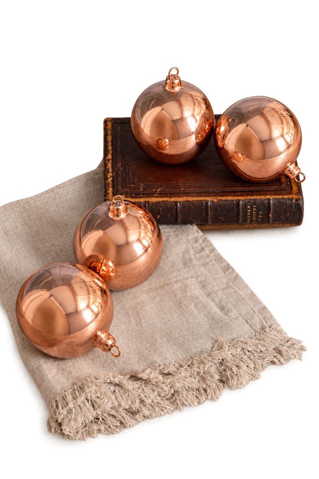 Coppermill Kitchen Vintage Inspired Ball Ornaments Set Of 2 #2