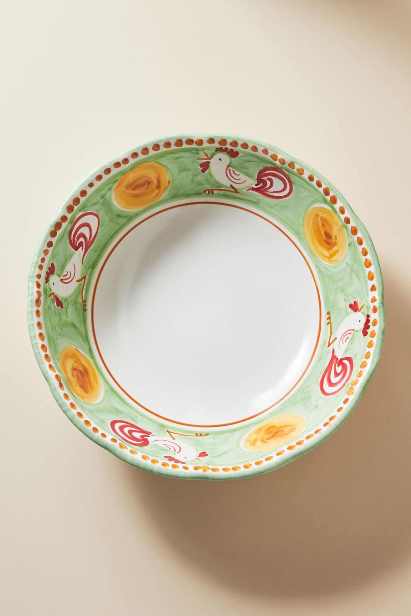 Vietri Campagna Large Serving Bowl - Lime Chicken, One Size