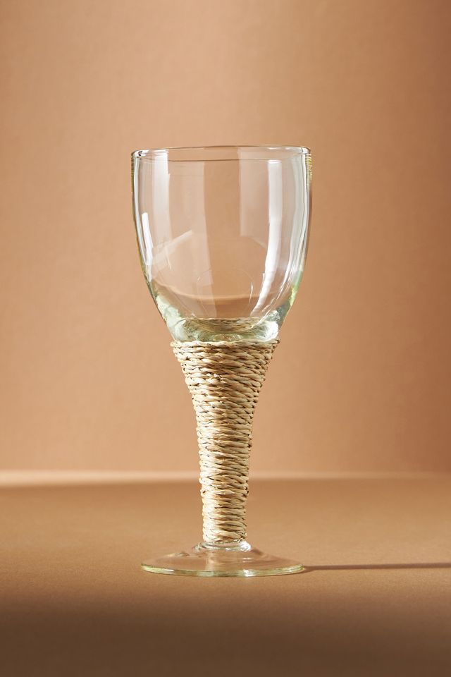 Rattan-Wrapped Wine Glasses, Set of 4 #1