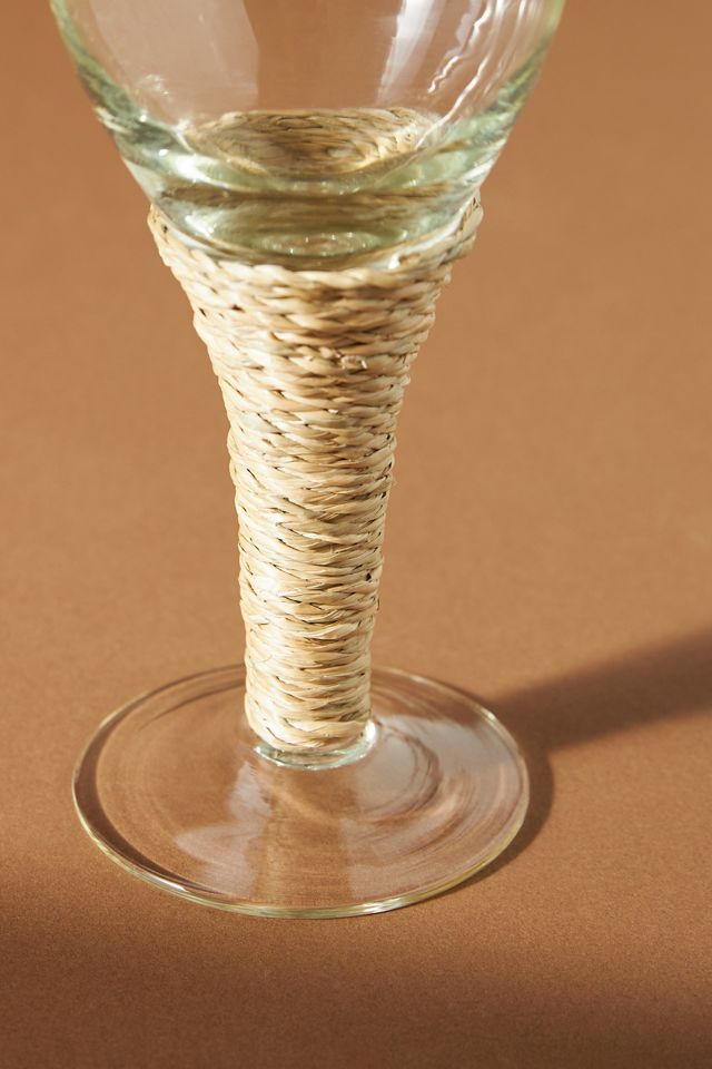 Rattan-Wrapped Wine Glasses, Set of 4 #2