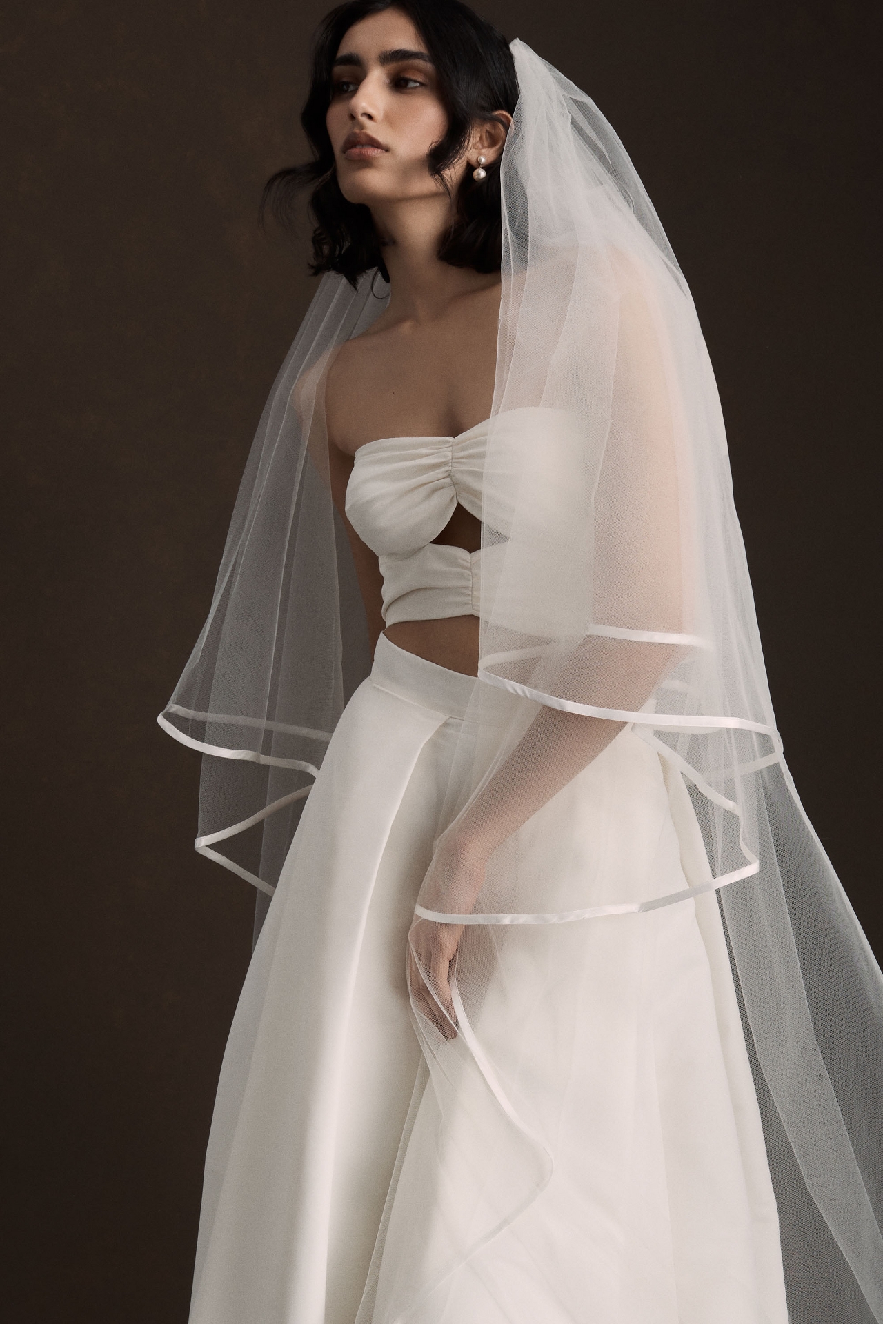 Ofrenda Kepler Satin Trim Veil