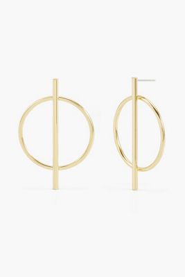 Brook & York Long Bar Hoop Earrings