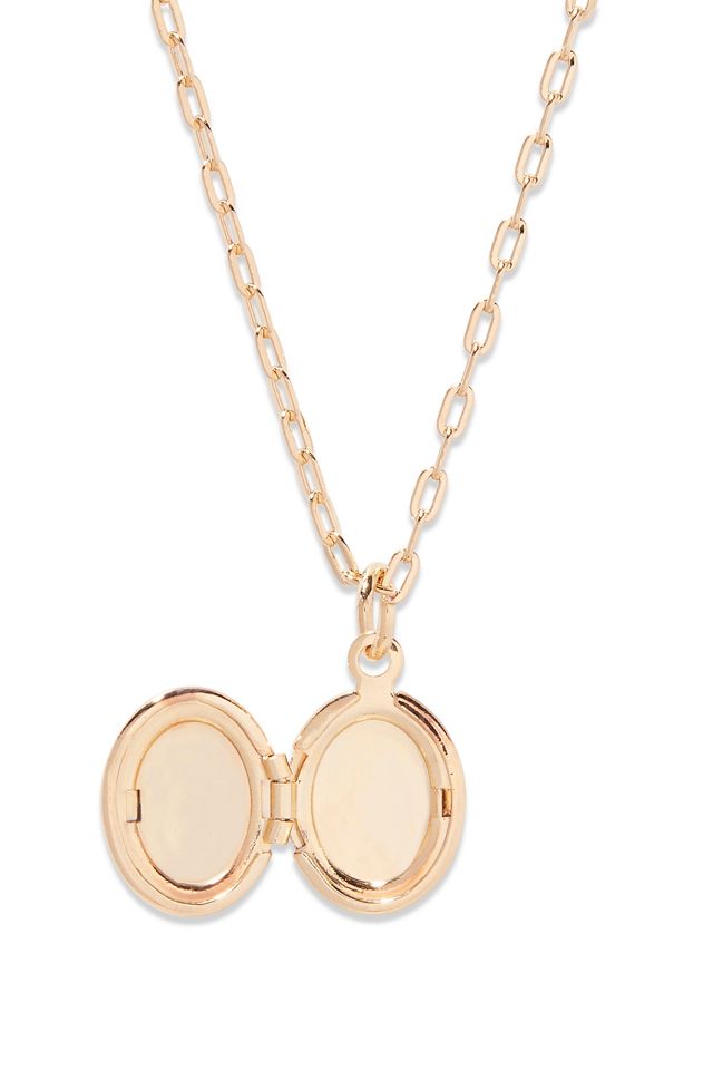 Brook & York Custom Initial Mini Oval Locket Necklace #1