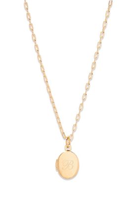 Brook & York Custom Initial Mini Oval Locket Necklace