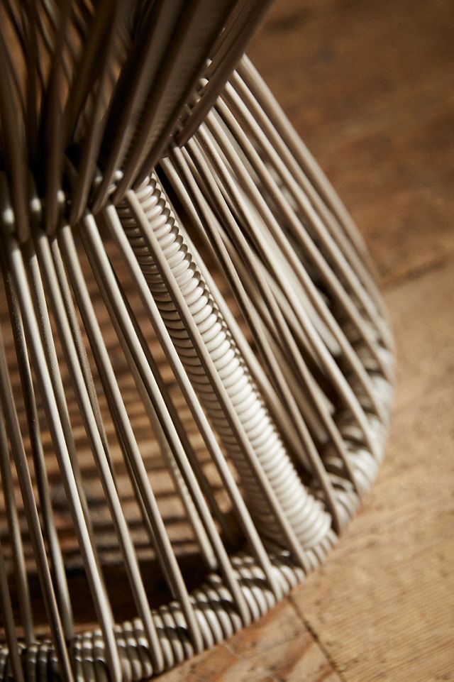 Woven Rope + Teak Side Table #2