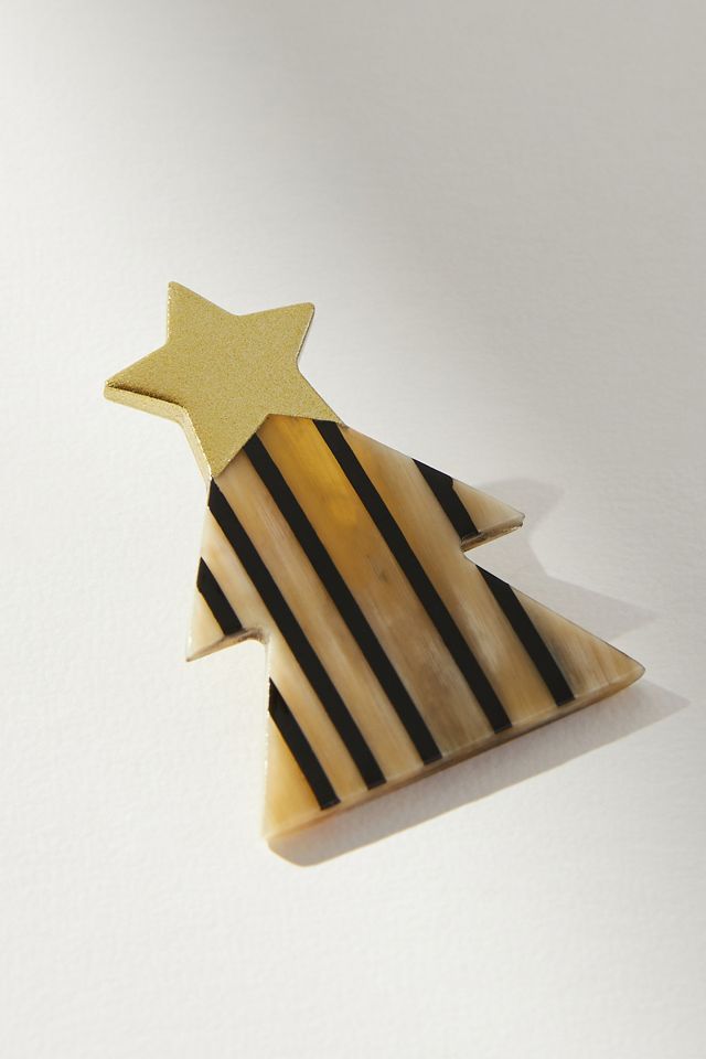 Sunshine Tienda Stripe Christmas Tree Earrings #1