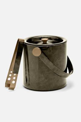 Blue Pheasant Nelson Ice Bucket With Tongs