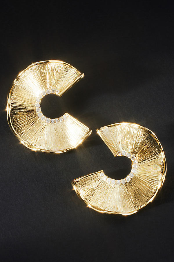 Jackie Mack 18k Gold Ruffle Earrings